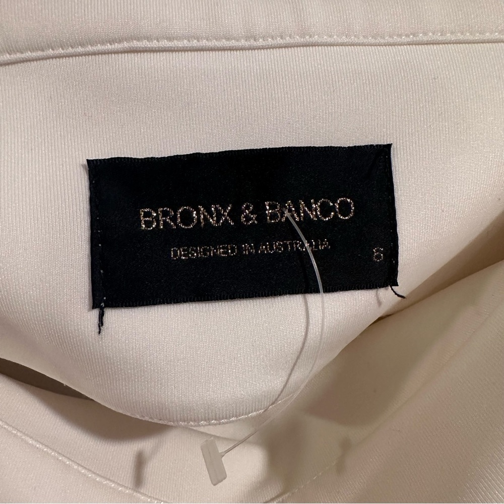 BRONX & BANCO White/Ivory Montreal Mini Off Shoulder Cut Out Back Bridal US 2 - Picture 2 of 16